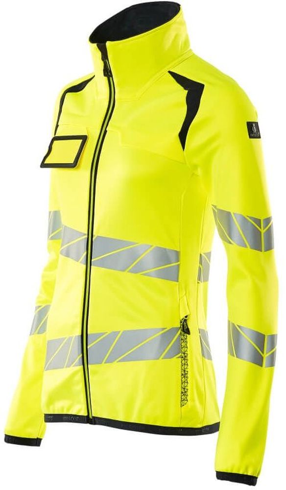 MascotDamenFleecepullovermitReiverschlussAccelerateSafe19153-315Hi-visGelbSchwarzblau-XXL