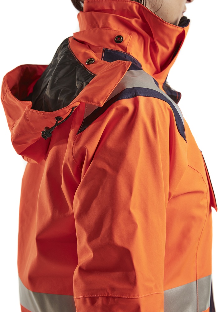 BlklderDamenArbeitsjackeHighVisShellJacke49041987OrangeMarineblau-L