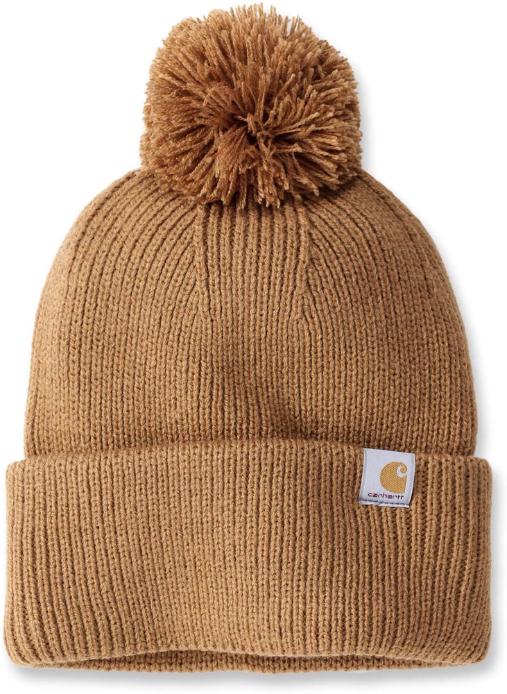 CarharttDamenMtzeKnitPom-PomCuffedBeanieCarharttBrown